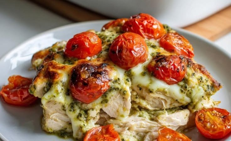 Pesto Chicken Tomato Protein Bake: A 35-Minute Family Favorite