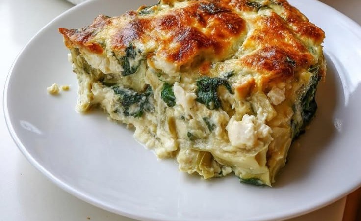 High Protein Spinach Artichoke Bake (Keto, Low-Carb)