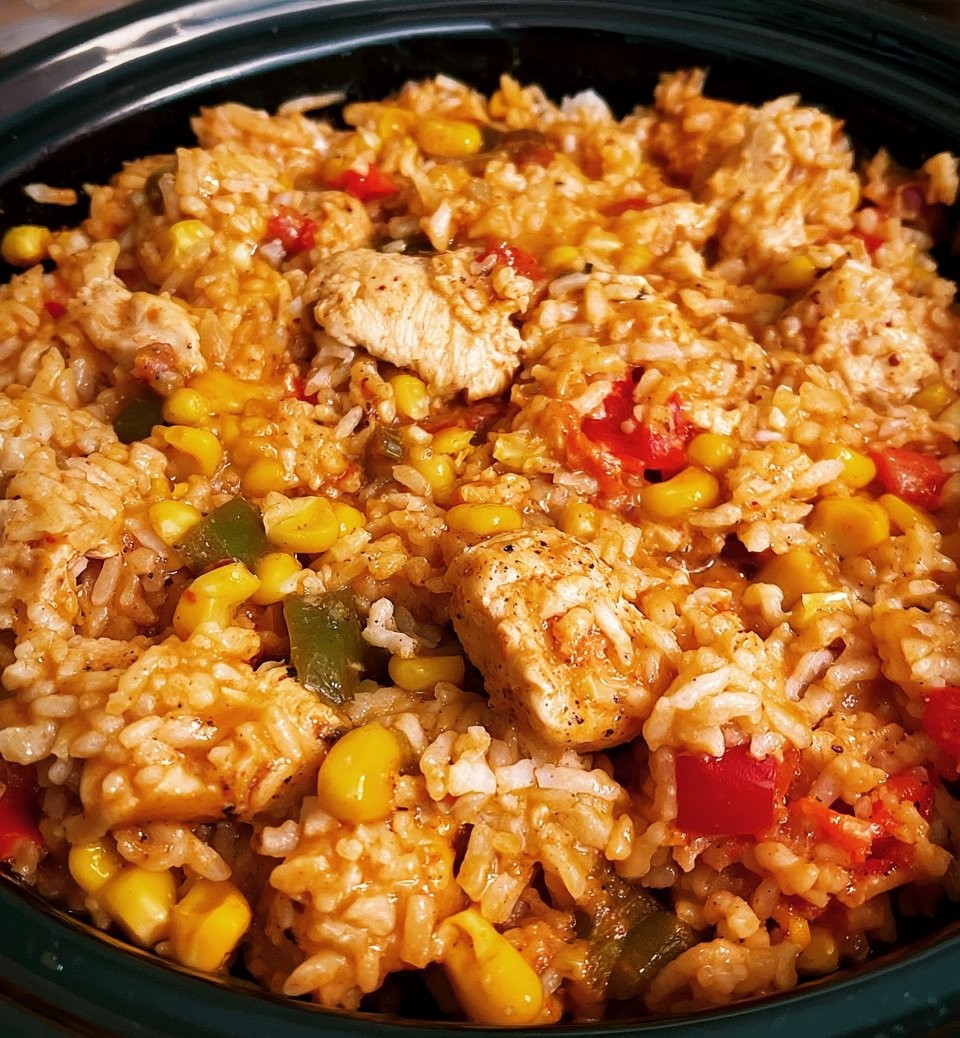 Southwest Crock Pot Chicken and Rice Recipe