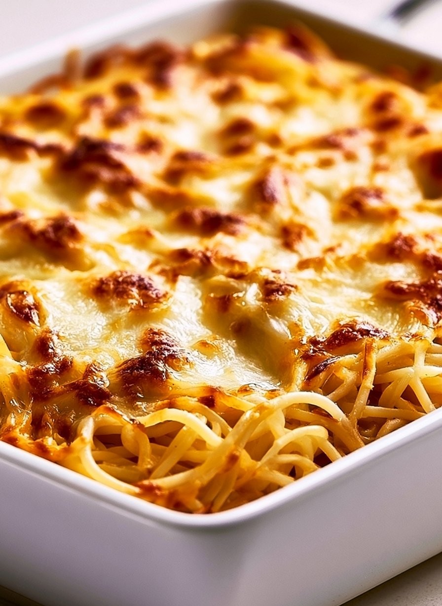 Cheesy Baked Spaghetti