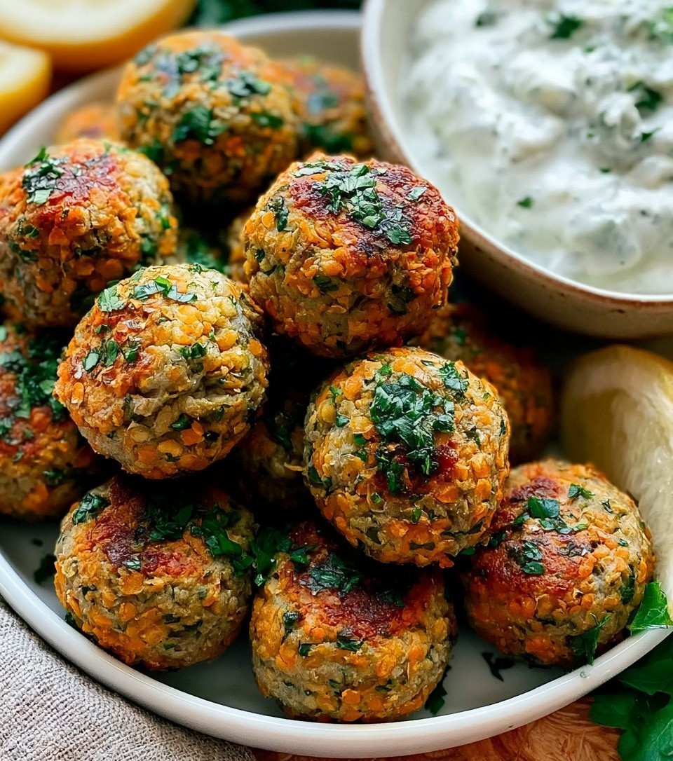 Greek Lentil Meatballs