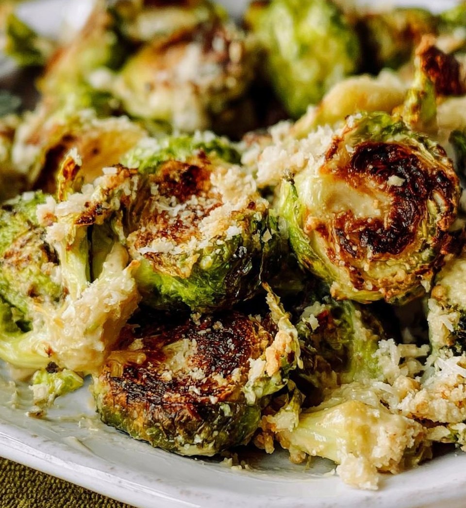 Tahini Caesar Brussels Sprouts