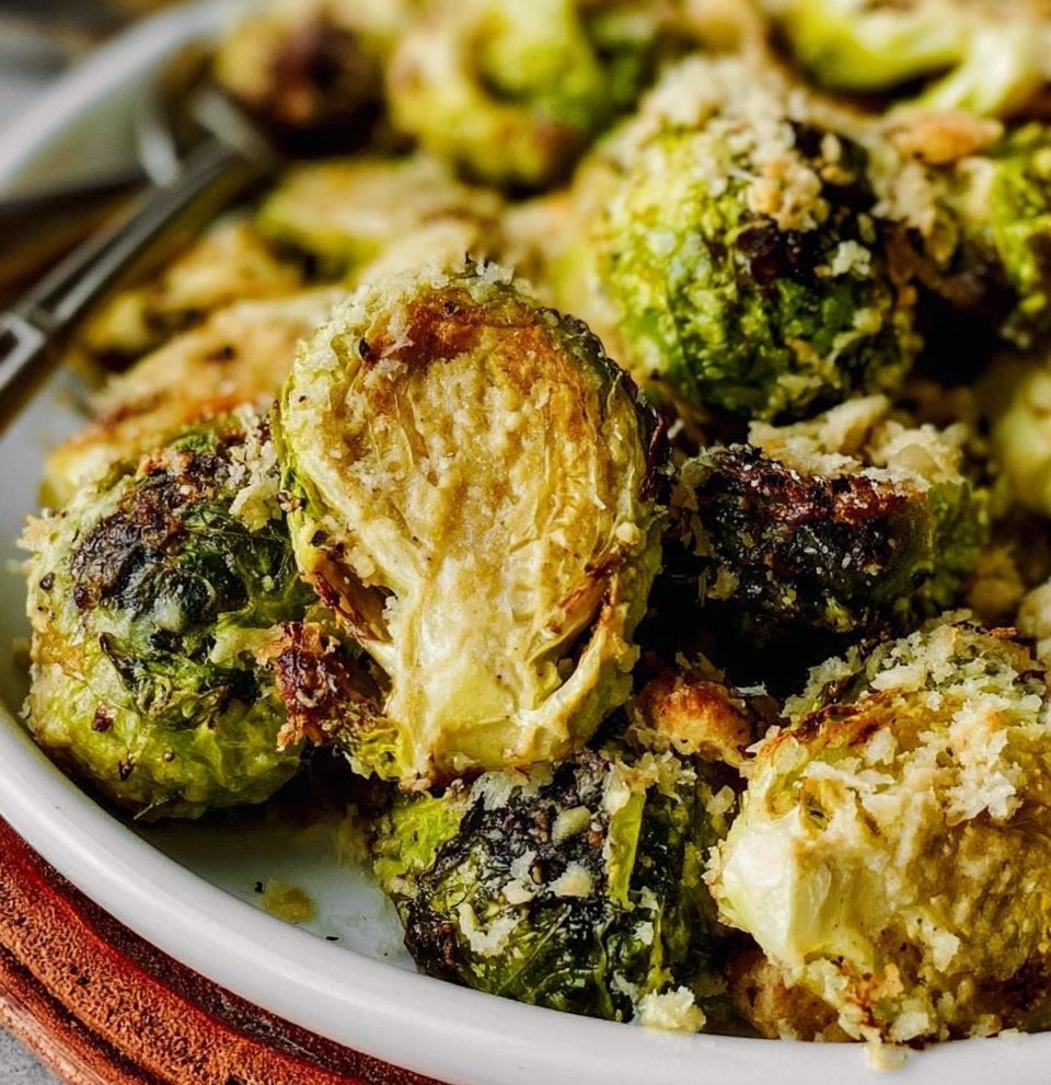 Tahini Caesar Brussels Sprouts