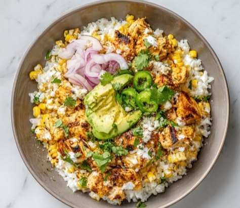 Quick & Easy Mexican Street Corn Chicken Bowls