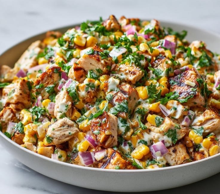 High Protein Chicken Street Corn Salad