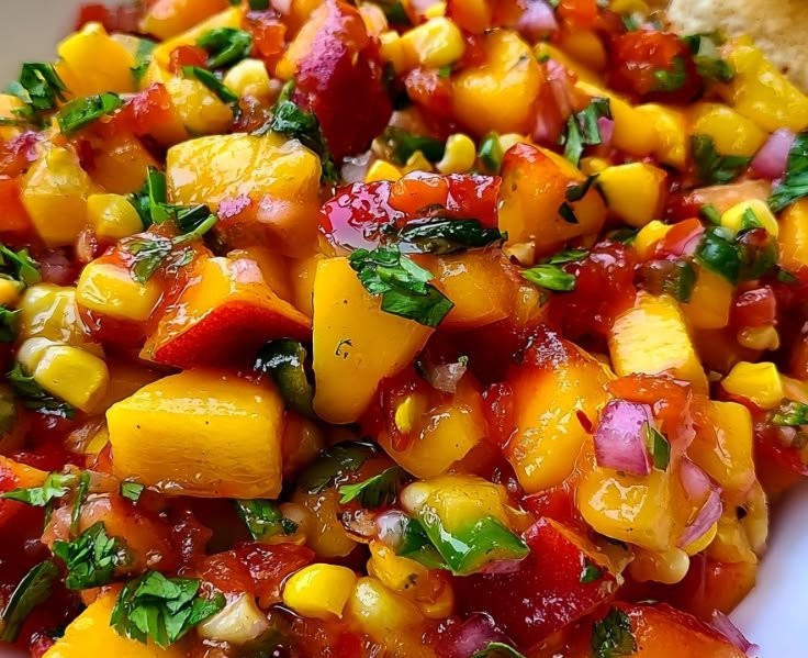 The Best Peach Mango Salsa