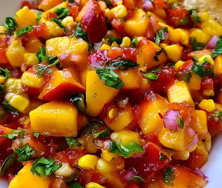 The Best Peach Mango Salsa