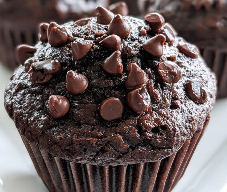 Triple Chocolate Zucchini Muffins