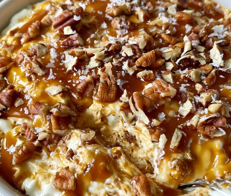 Salted Caramel Pecan Cheesecake Dip