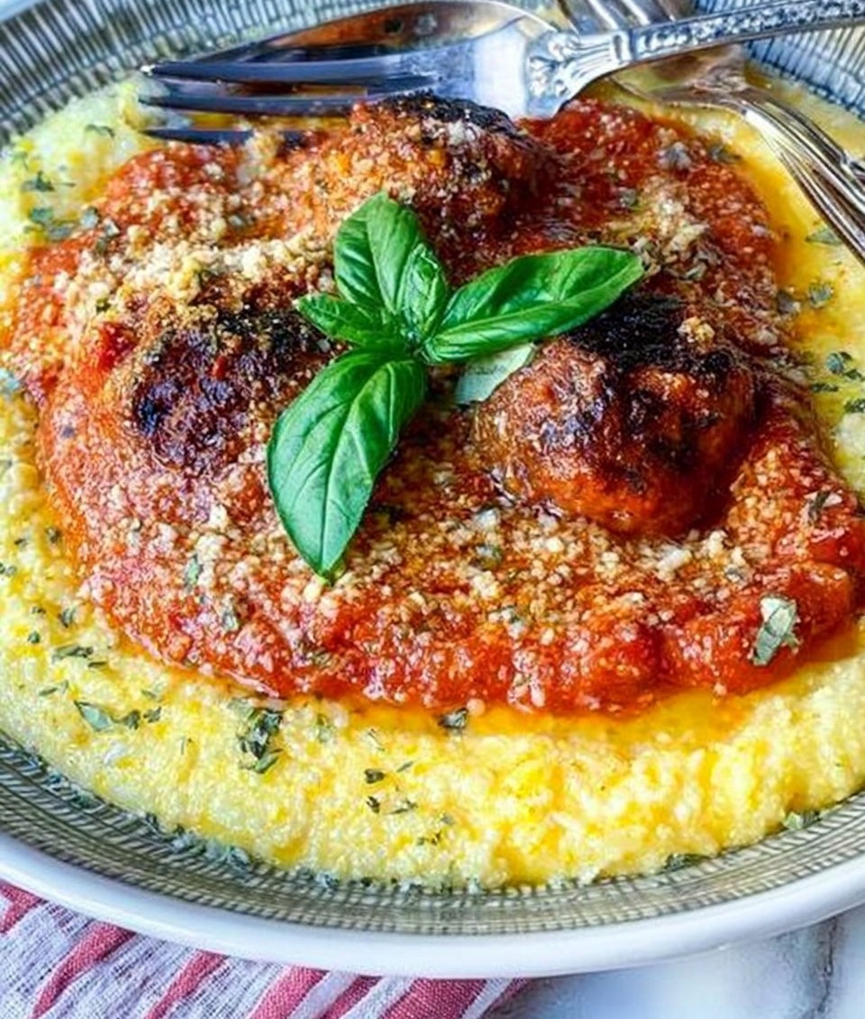 Meatballs with Polenta