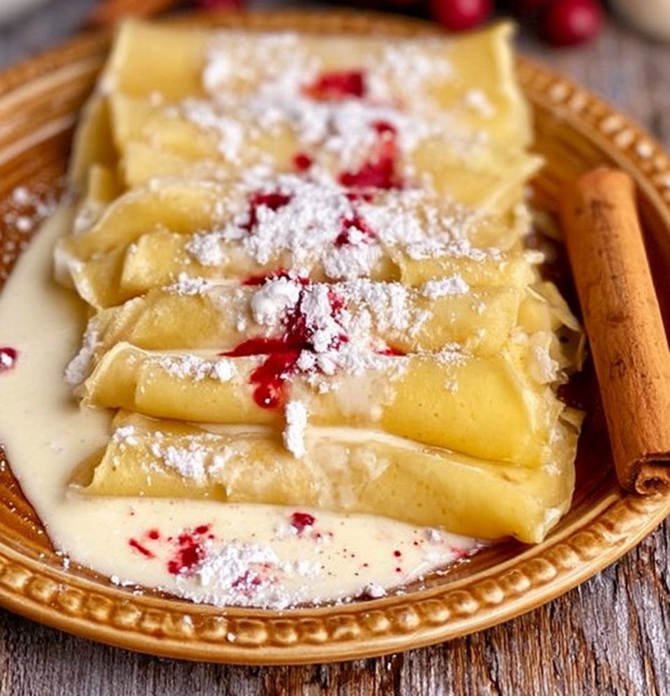 Eggnog Crepes