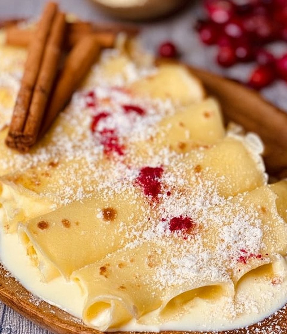 Eggnog Crepes