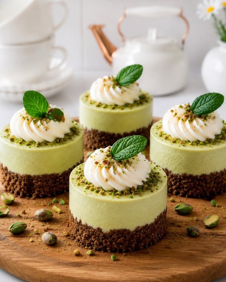Mini Pistachio Cheesecake Bites