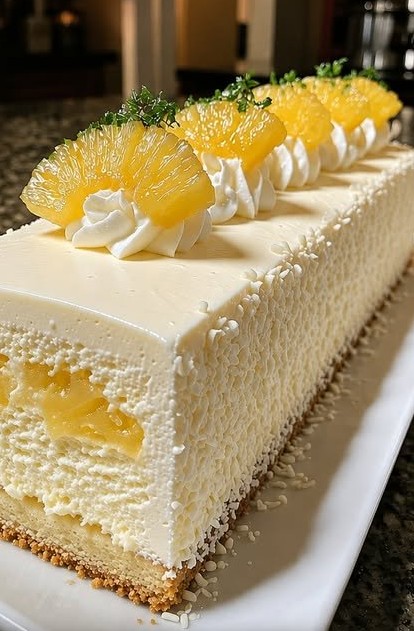 Pineapple Mousse Cake (Full recipe in 💬)