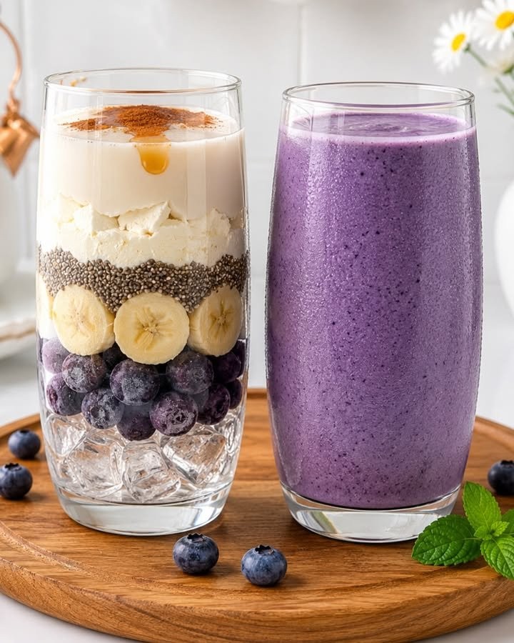 Creamy Blueberry Cheesecake Smoothie