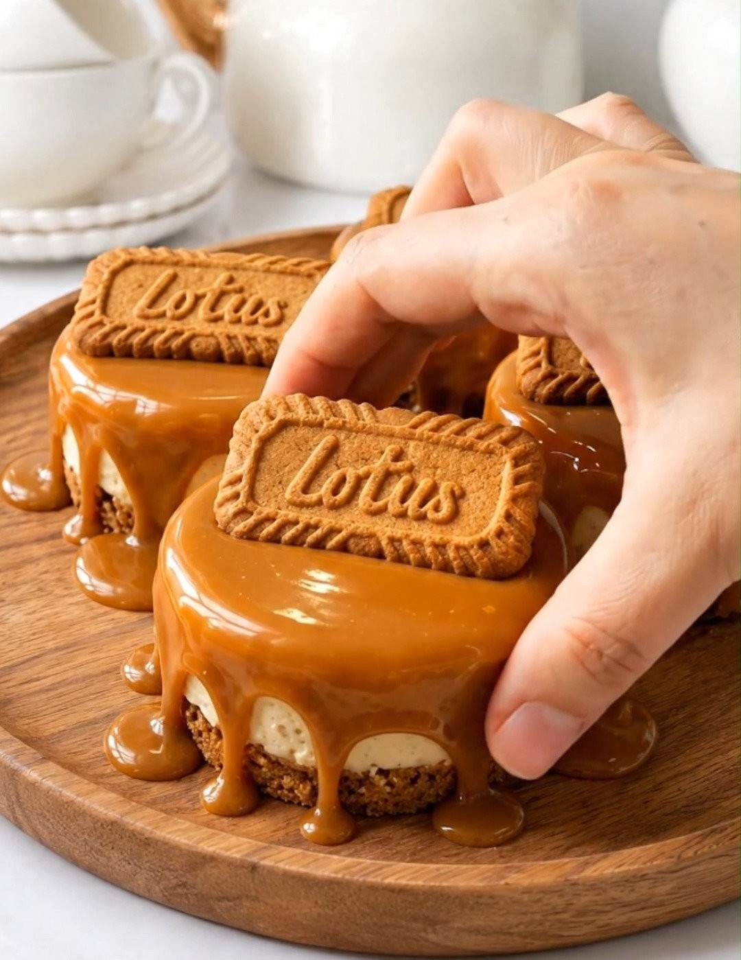 Honey-Biscoff Mini Cheesecake Cups