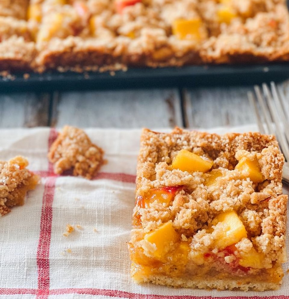 Peach Crumb Bars