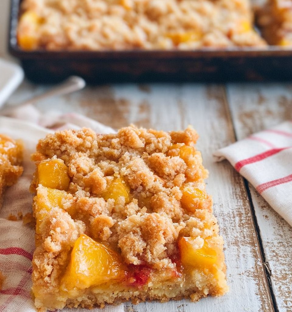 Peach Crumb Bars