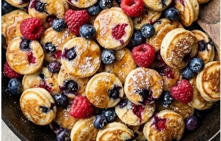 Berry Banana Cottage Cheese Pancake Bites 2 Berry Banana Cottage Cheese Pancake Bites