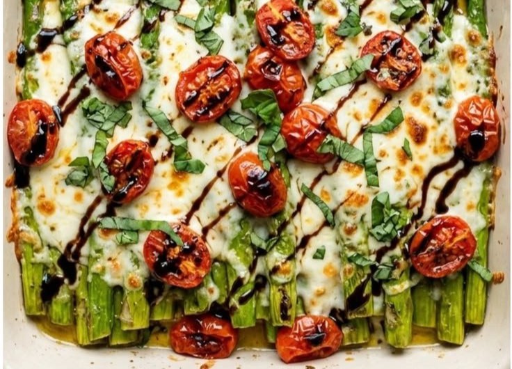 Caprese Roasted Asparagus