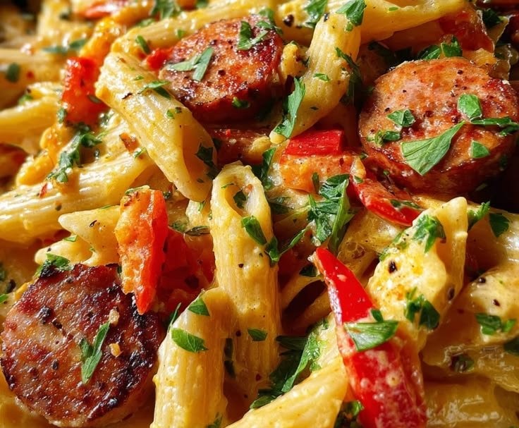 One Skillet Bold Cajun Sausage Penne