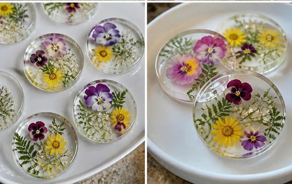 Floral Resin-Look Ornament 14 Floral Resin-Look Ornament
