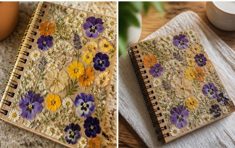 Pressed Flower Journal Cover
