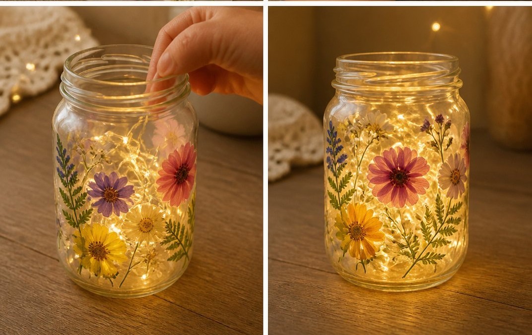 Floral Fairy Jar