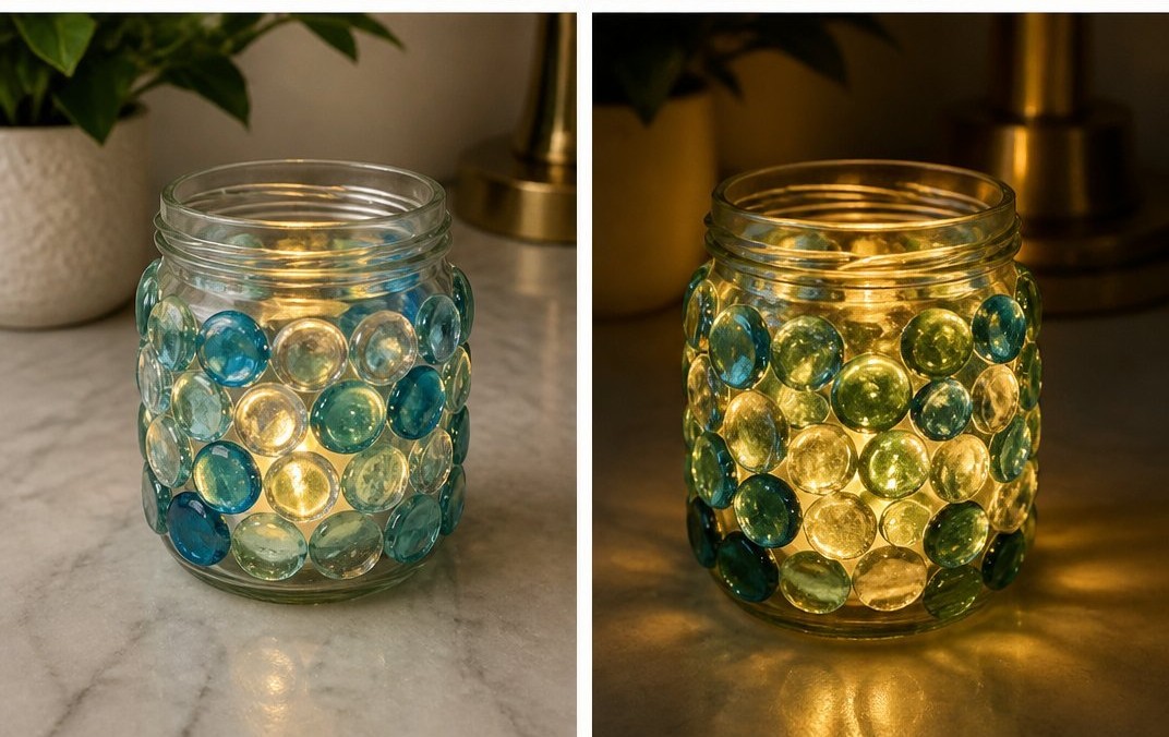 Glass Pebble Lantern 16 Glass Pebble Lantern
