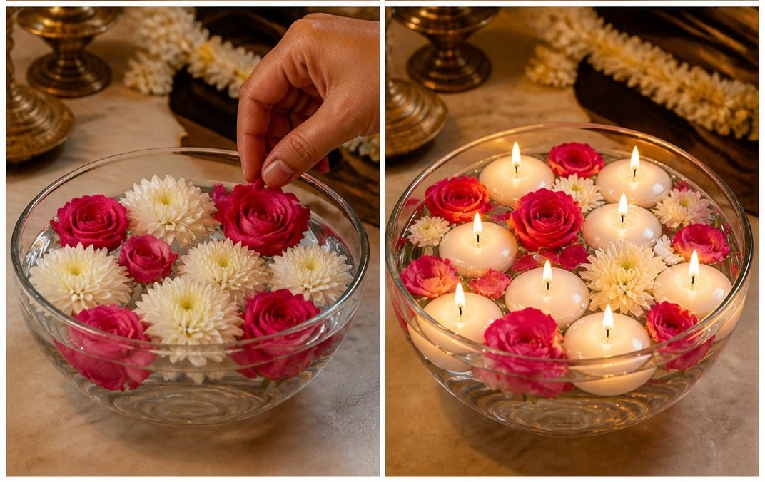 Floating Flower Candle Bowl 14 Floating Flower Candle Bowl