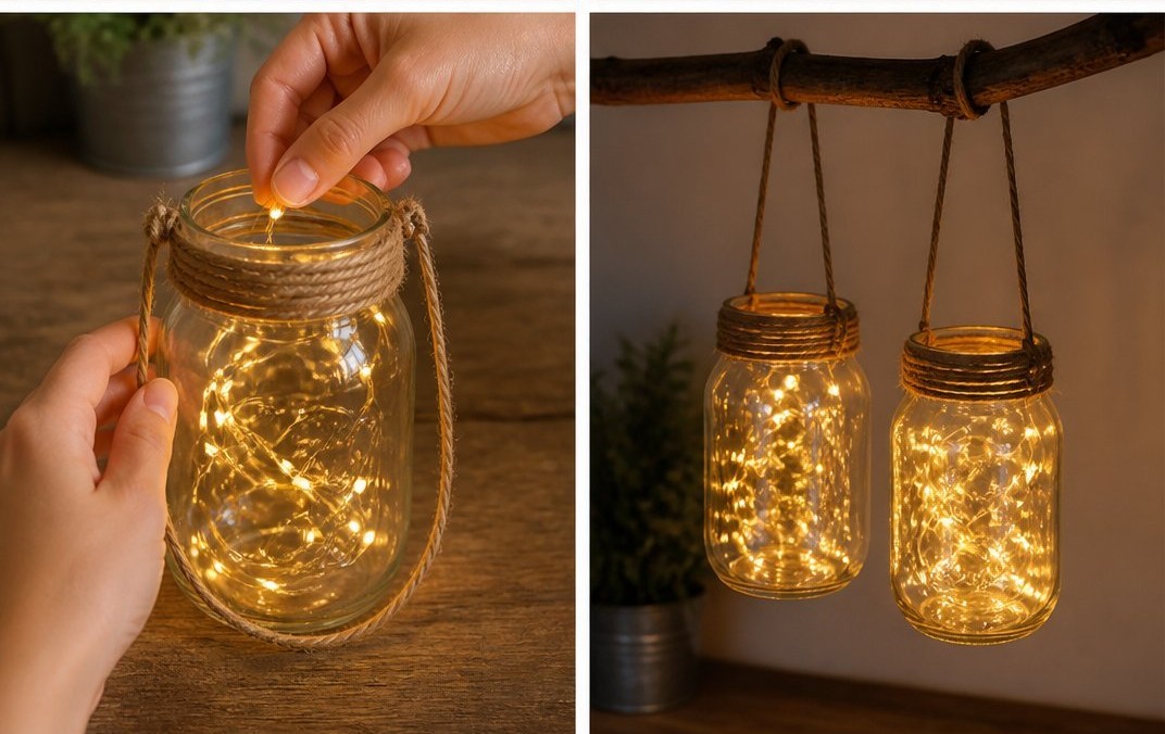 Hanging Mason Jar Lights