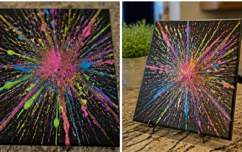 Glitter Firework Canvas 14 Glitter Firework Canvas