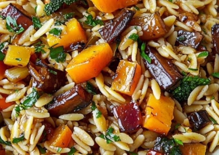 Cozy Orzo with Seasonal Vegetables