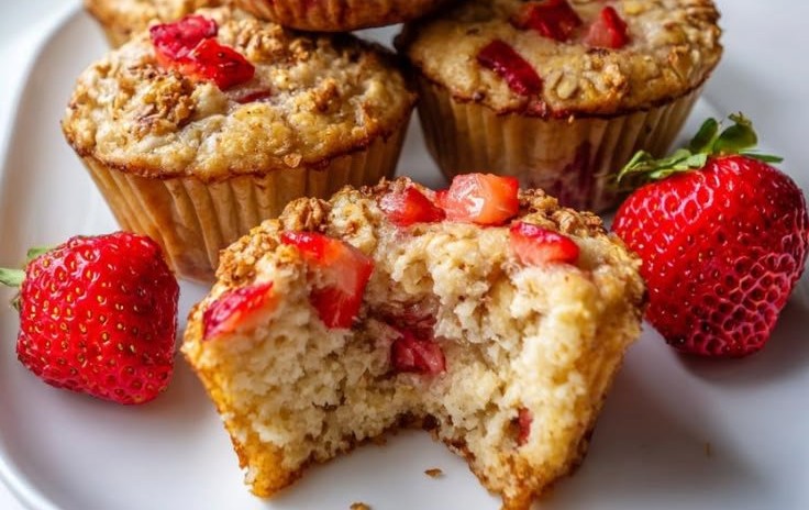 Easy Strawberry Greek Yogurt Muffins Ready in 35 Minutes
