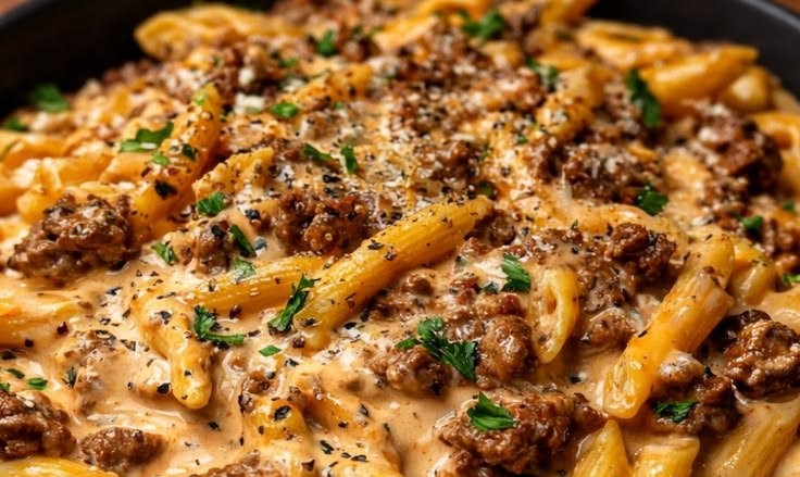 High-Protein Creamy Beef Pasta (Easy One-Pan Dinner)