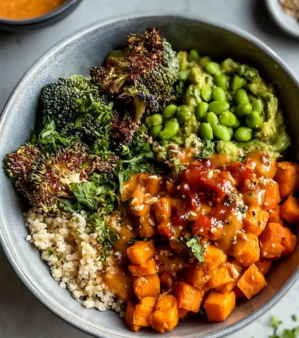 Peanut Sweet Potato Buddha Bowl