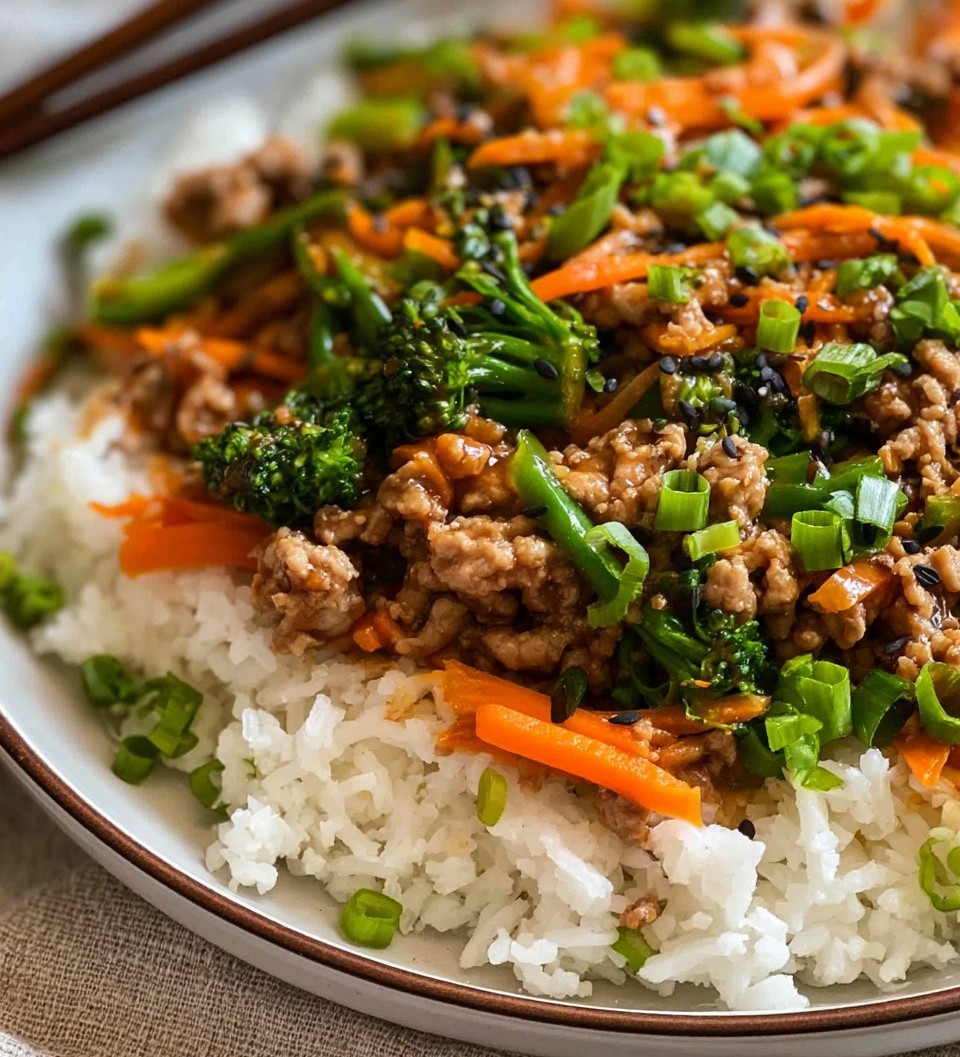 Ground Turkey Teriyaki Stir Fry