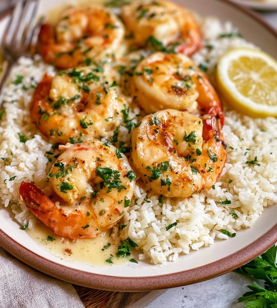 One-Pan Garlic Butter Shrimp with Rice