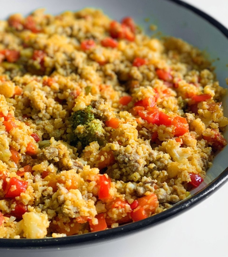 Cauliflower Rice With Ground Turkey