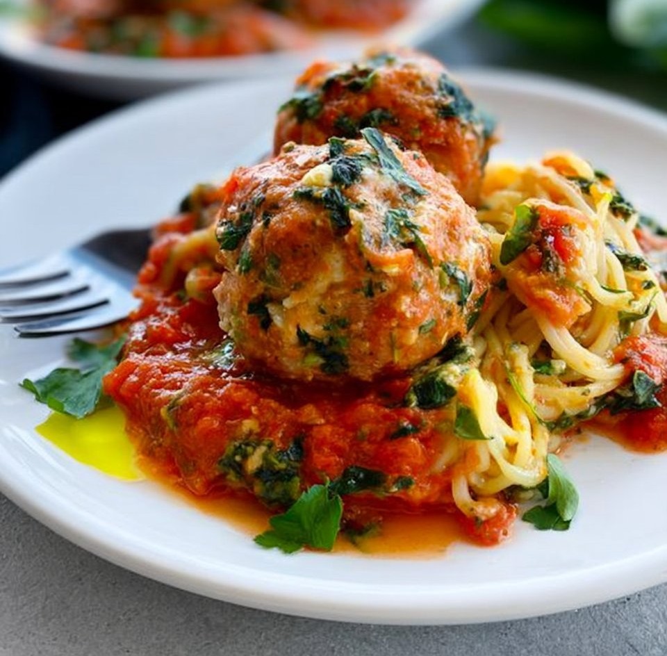 Spinach Feta Turkey Meatballs