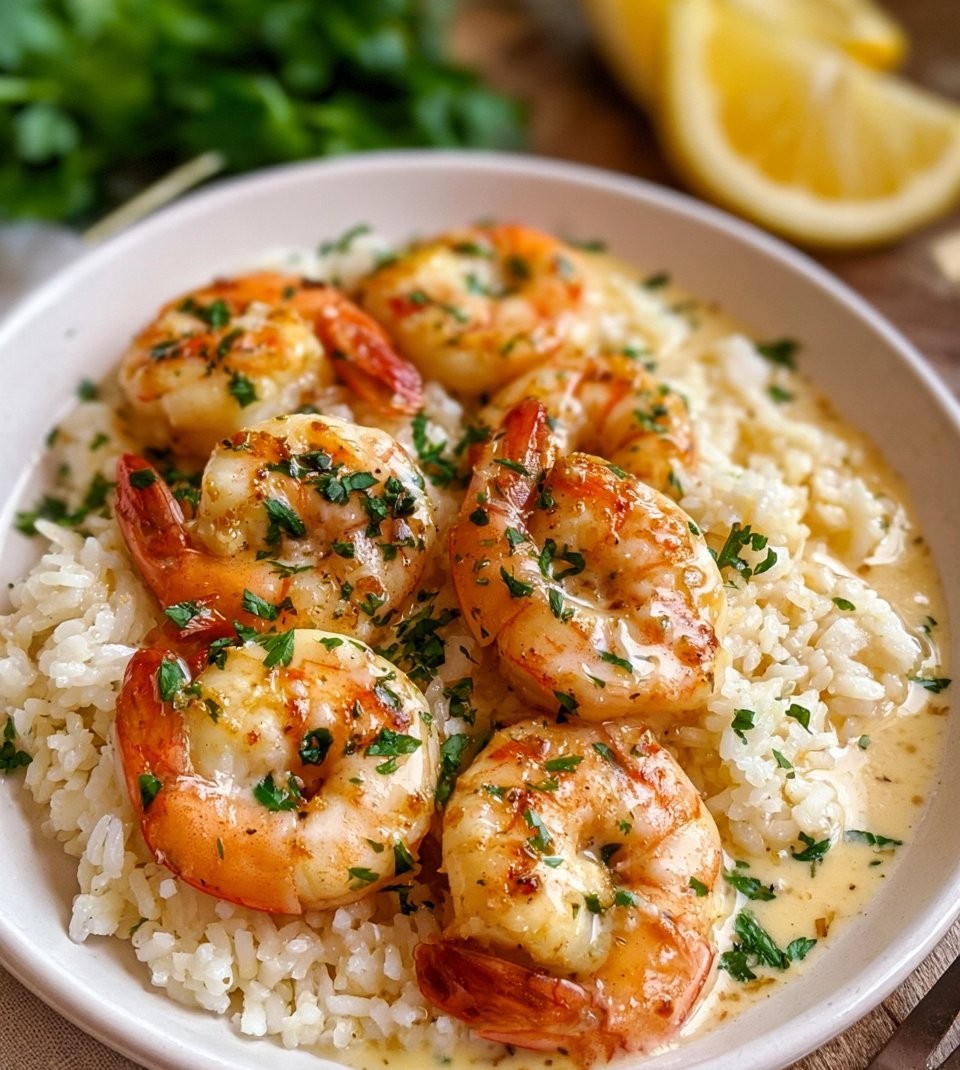 Garlic Butter Shrimp with Rice