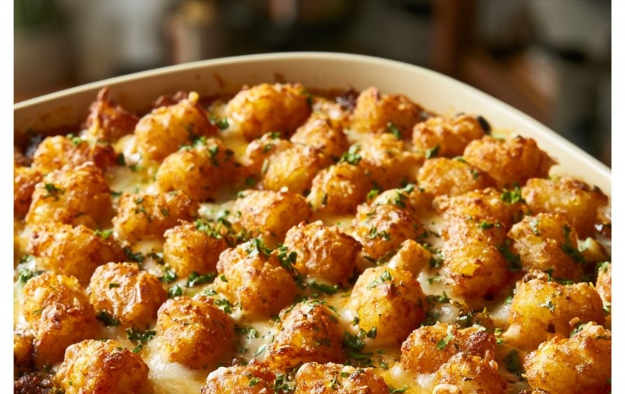 Cowboy Beef Tater Tot Casserole