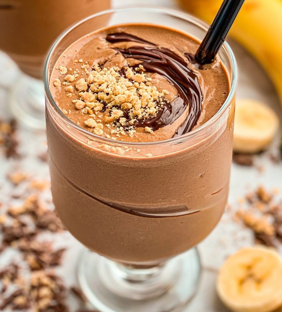 Chocolate Peanut Butter Banana Smoothie