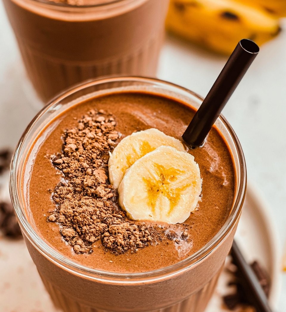Chocolate Peanut Butter Banana Smoothie