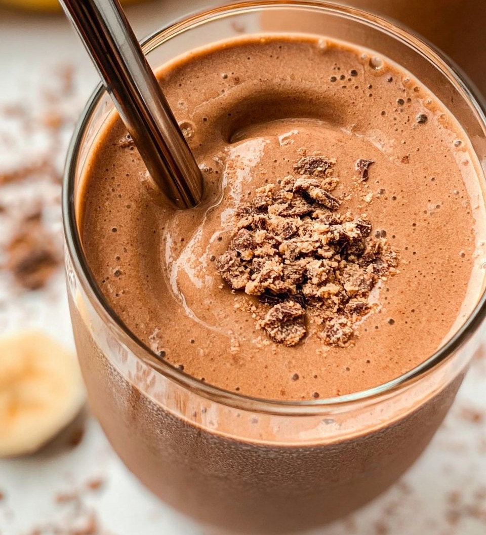 Chocolate Peanut Butter Banana Smoothie