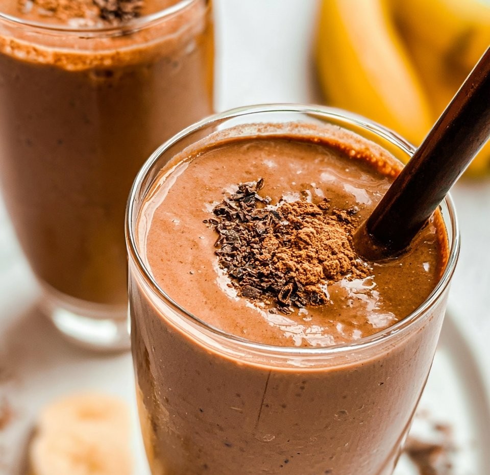 Chocolate Peanut Butter Banana Smoothie