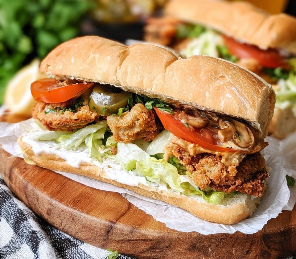Oyster Mushroom Po Boy Sandwiches