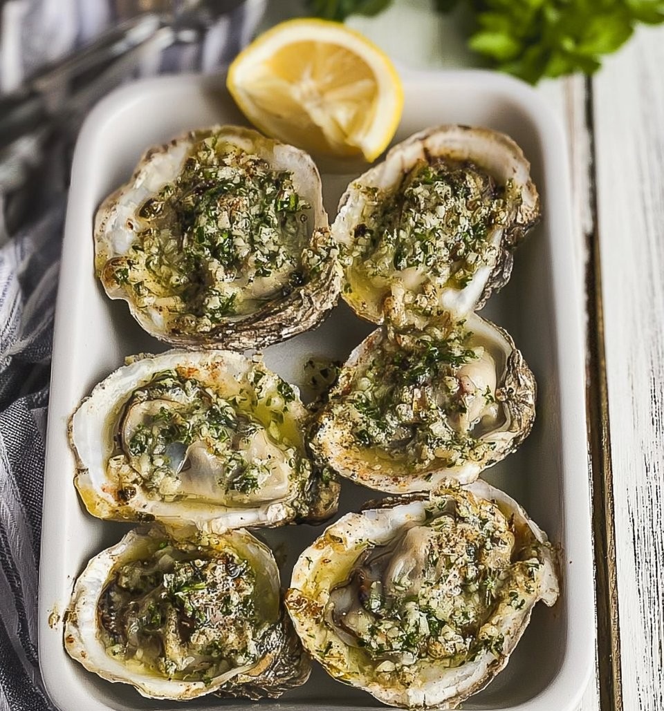 Garlic Herb Butter Oysters