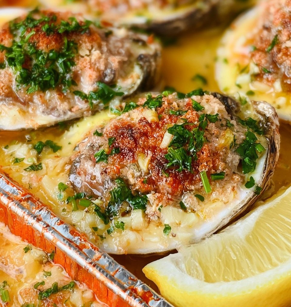 Garlic Lemon Butter Oysters