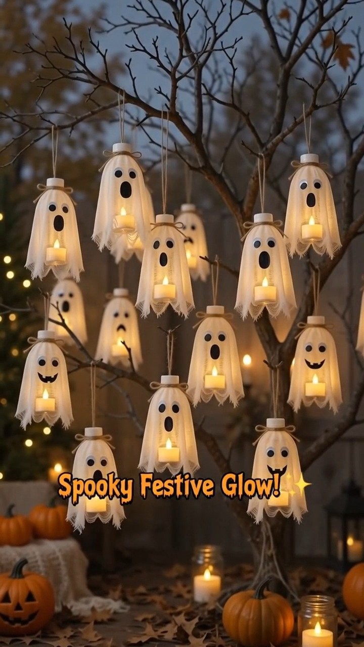 Spooky glass bottle lanterns transform ordinary bottles into haunting glowing decorations perfect for Halloween ✨ Save this project!